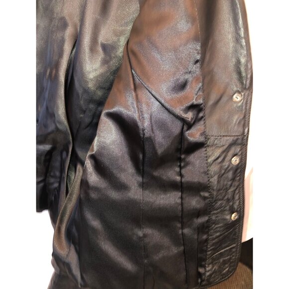 Uniform John Paul Richard Women's Black Genuine Leather Jacket Pre-Owned Size S - Picture 9 of 12
